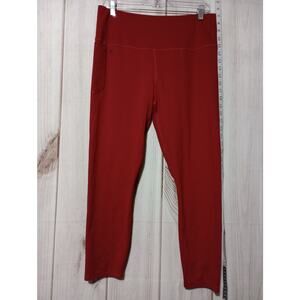 Under Armour Pants Womens 1X Red Fitted Athletic Leggings Stretch Yoga Gym